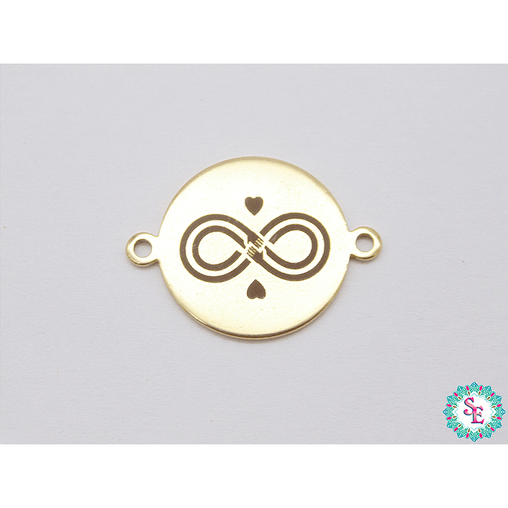ACERO DORADO 16MM INFINITO DOS CORAZONES  1