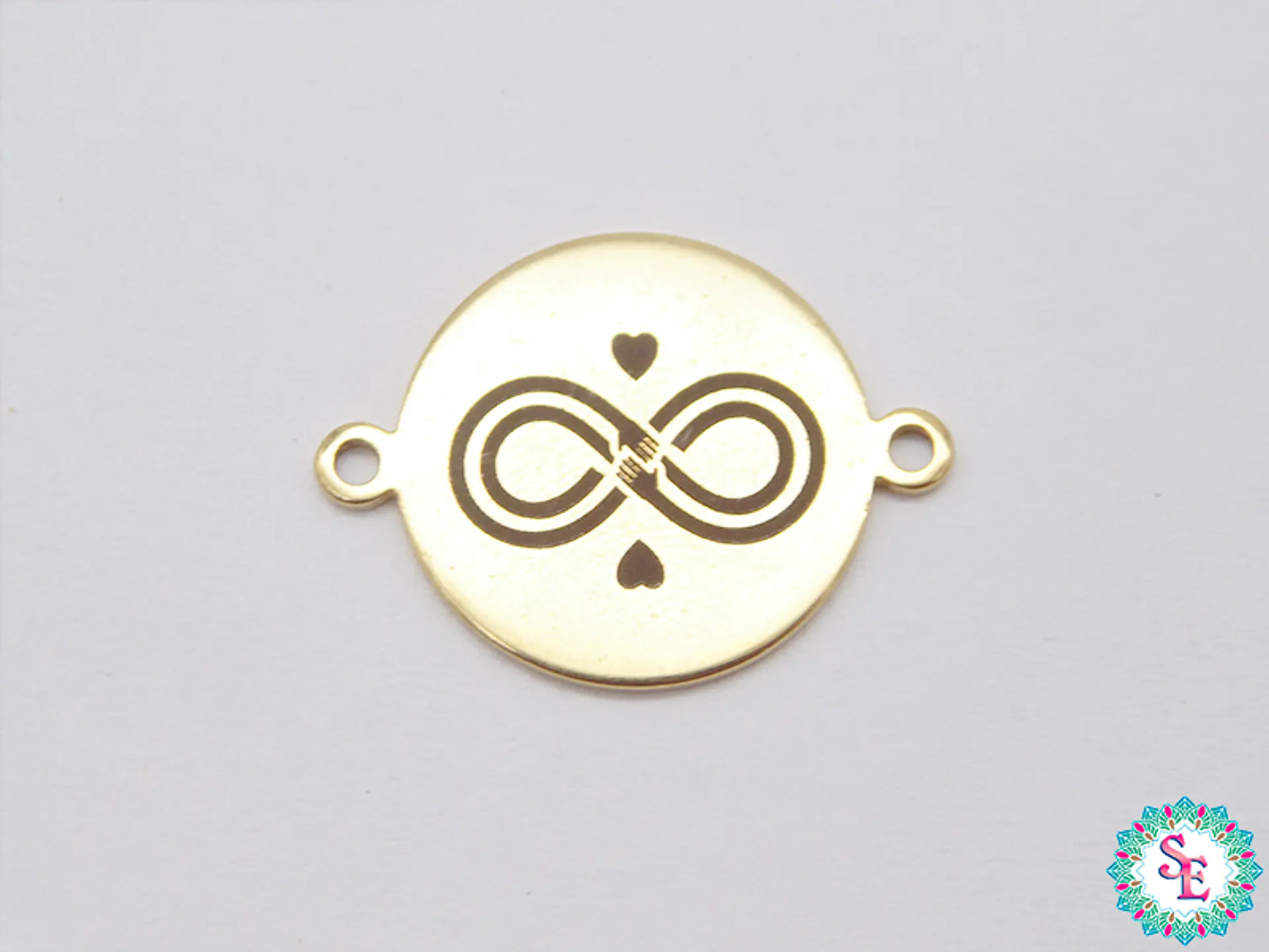ACERO DORADO 16MM INFINITO DOS CORAZONES  1