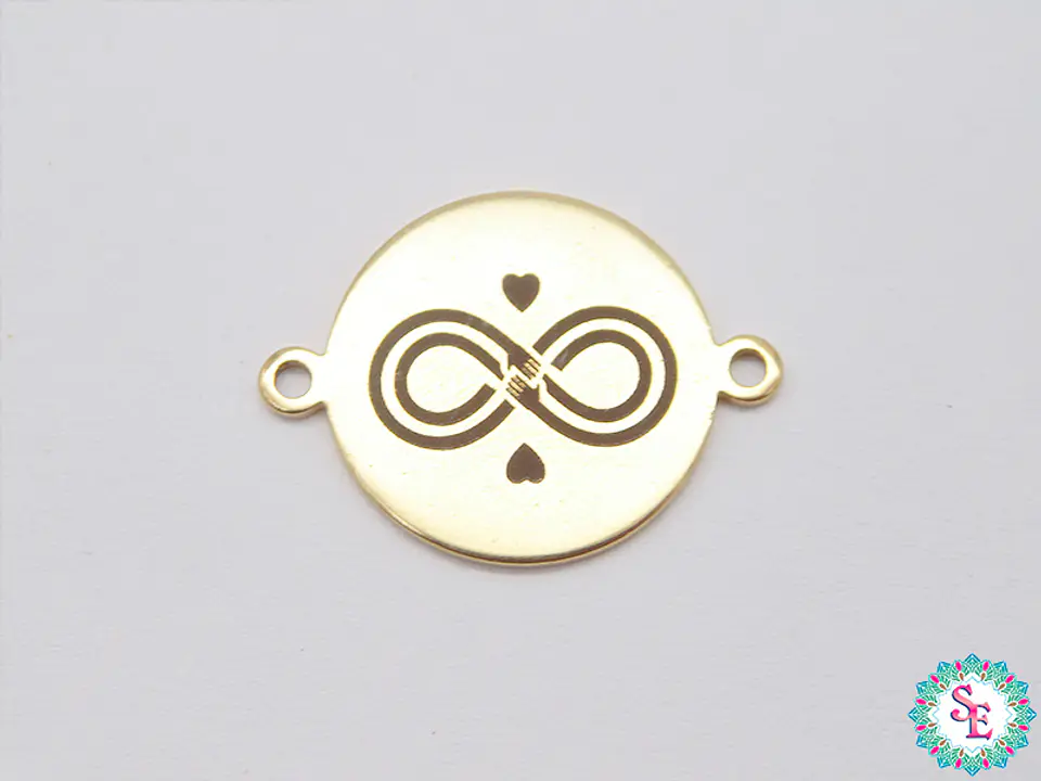 ACERO DORADO 16MM INFINITO DOS CORAZONES  1