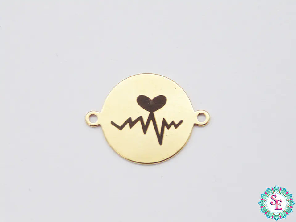 ACERO DORADO 16MM SIGNO VIDA CORAZON  1