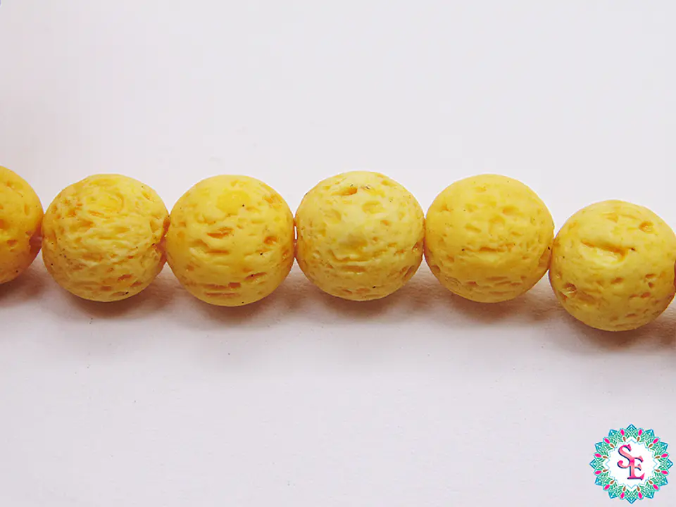 PIEDRA  VOLCANICA AMARILLO # 8MM  X 49 UND APROX  1