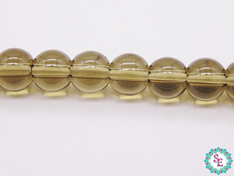 CRISTAL VIDRIO # 8MM VERDE OLIVA TRANSPARENTE