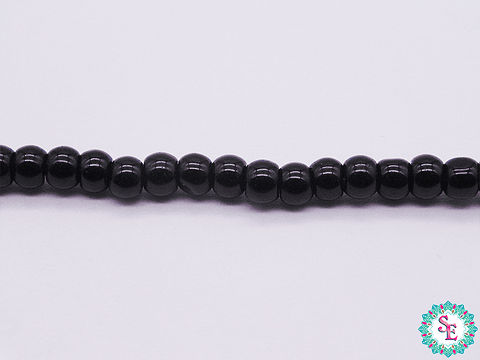 PERLA DE VIDRIO # 4MM NEGRO X 205 UDNA APROX 