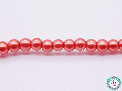 PERLA DE VIDRIO # 4MM SALMON X 205 UND APROX 