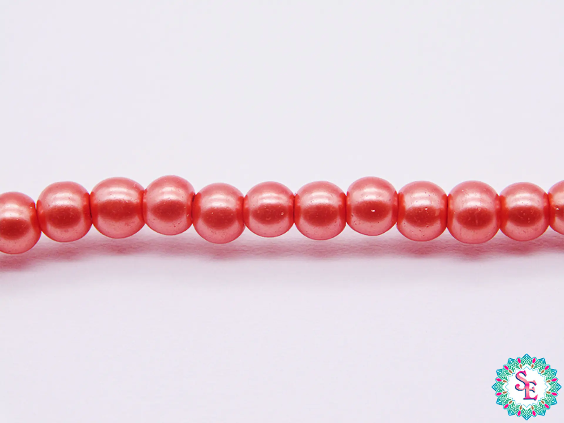 PERLA DE VIDRIO # 4MM SALMON X 205 UND APROX  1