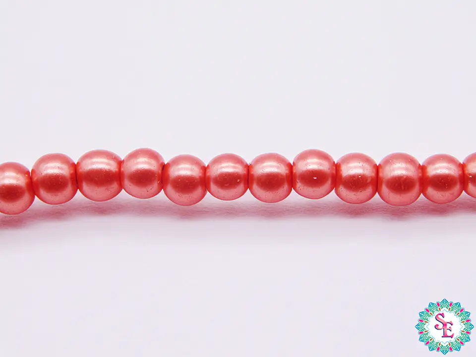 PERLA DE VIDRIO # 4MM SALMON X 205 UND APROX  1