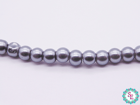 PERLA DE VIDRIO # 4MM GRIS X 205 UND APROX 
