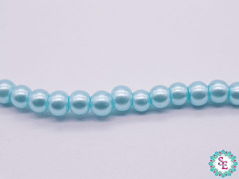 PERLA DE VIDRIO # 4MM VERDE MENTA X 205 UND APROX 