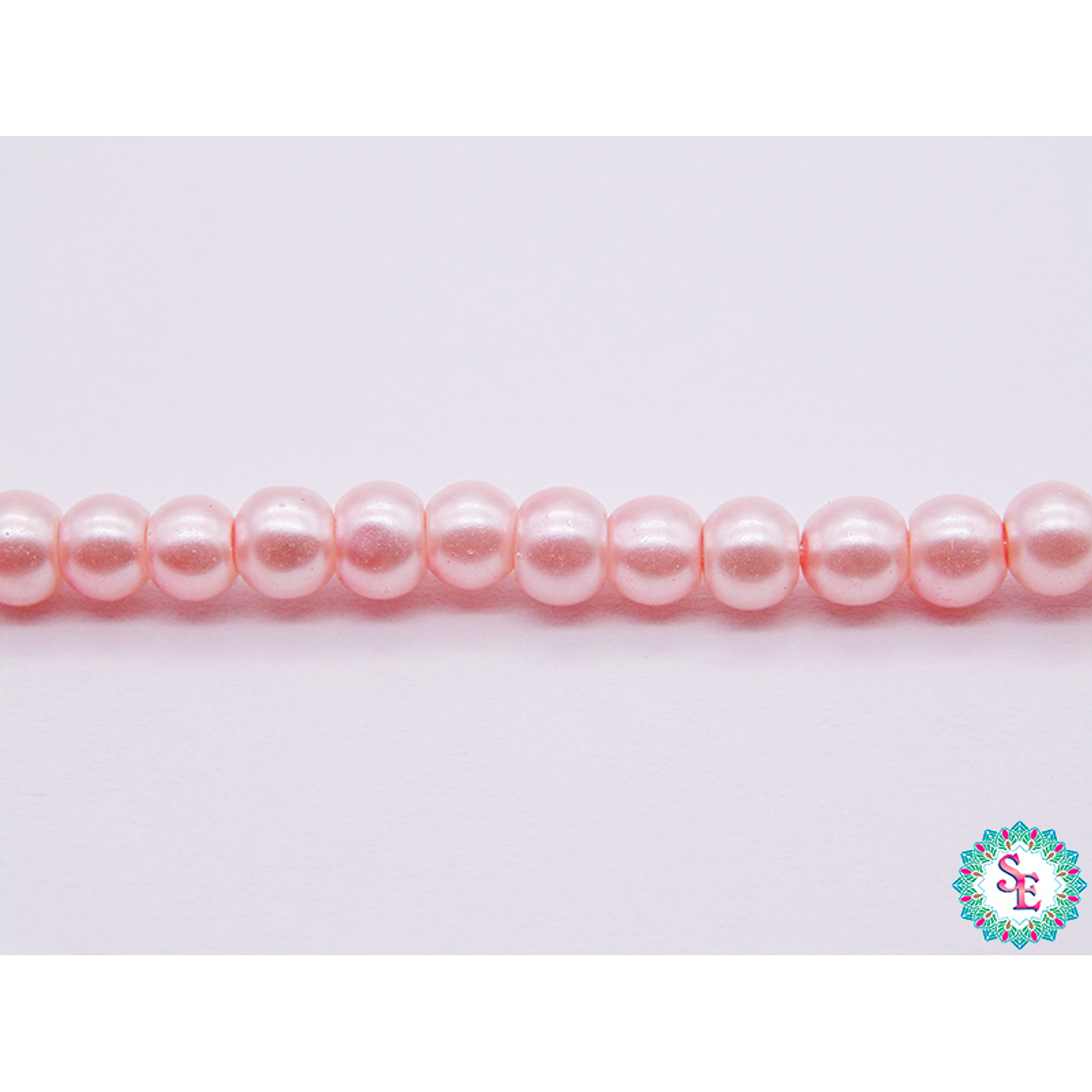 GLASS PEARL # 4MM PINK X 205 UNIT APPROX 1