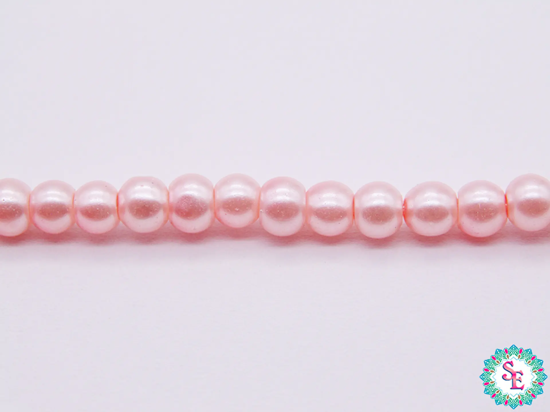 PERLA DE VIDRIO # 4MM ROSADA X 205 UND APROX  1