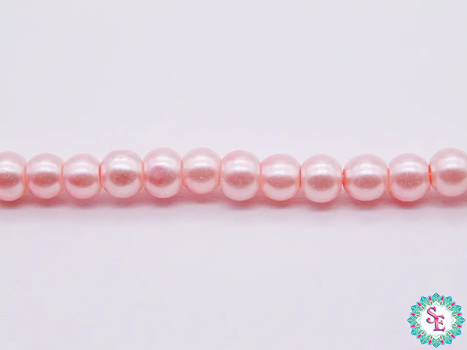PERLA DE VIDRIO # 4MM ROSADA X 205 UND APROX  1