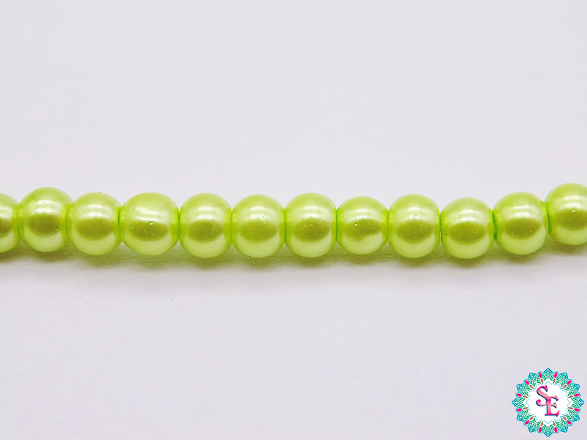 GLASS PEARL # 4MM GREEN VICHE X 205 UNIT APPROX 1