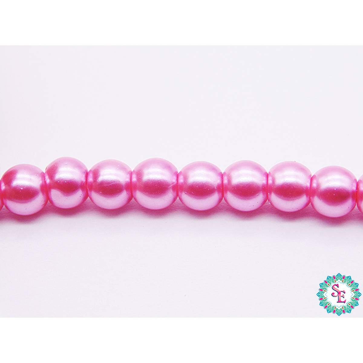 GLASS PEARL 6MM FUCHSIA X 145 UNIT APPROX