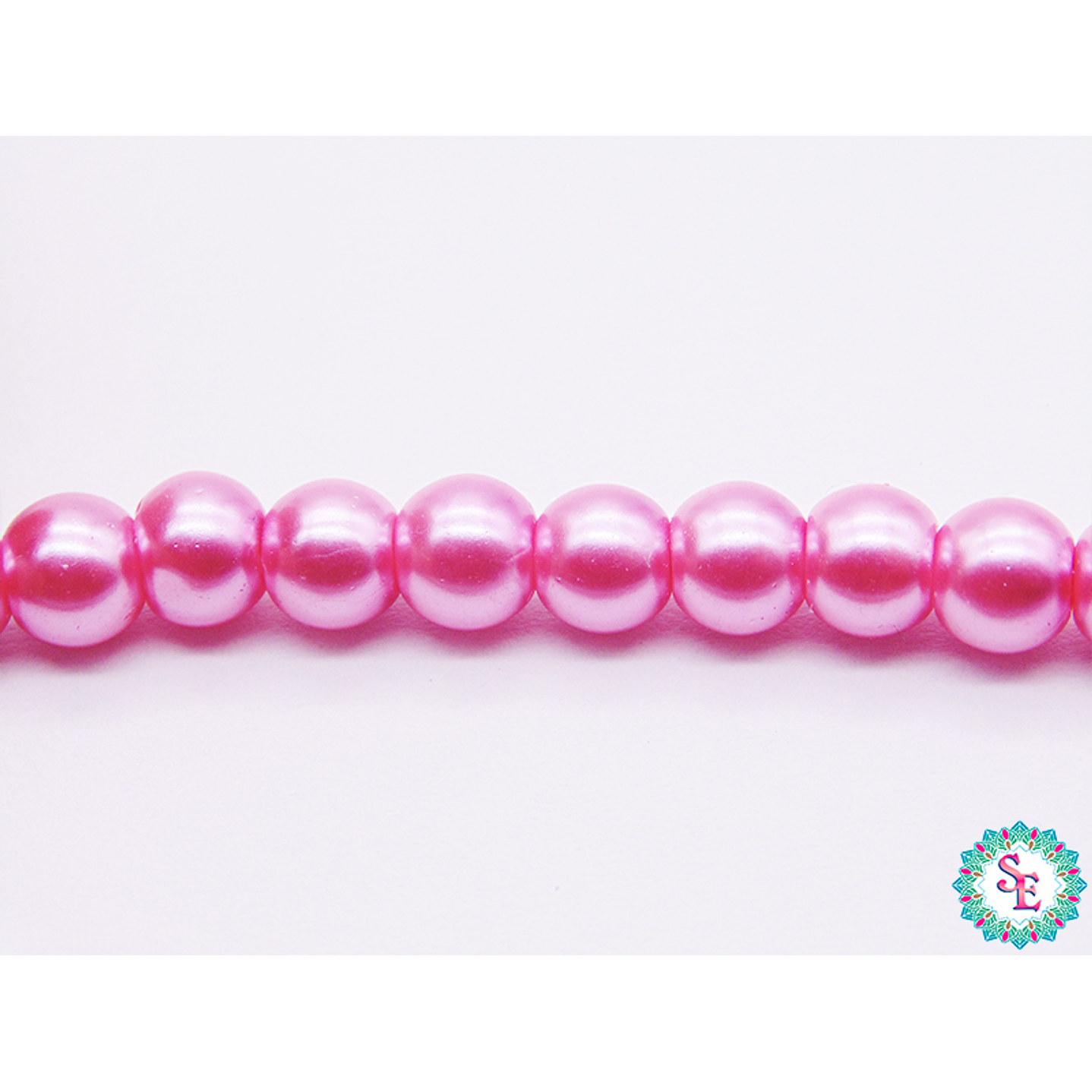 PERLA DE VIDRIO # 6MM  FUCSIA X 145 UND APROX  1