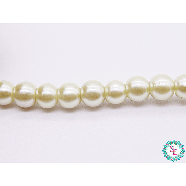 PERLA DE VIDRIO # 6MM  VERDE PASTEL X 145 UND APROX  1