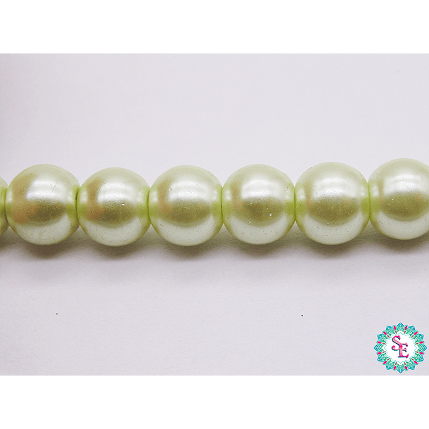 ROUND GLASS PEARL # 8M PASTEL GREEN X 115 UNIT APPROX