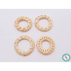 NATURAL IRACA HOOP 25MM X 10 UNIT