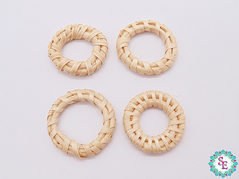 NATURAL IRACA HOOP 25MM X 10 UNIT