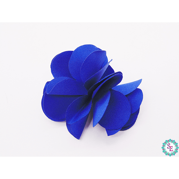FABRIC FLOWER 5 PETALS LARGE KING BLUE FOR 50MM X 50 UNIT
