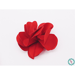 FABRIC FLOWER 5 PETALS LARGE DARK RED FOR 50MM X 50 UNIT