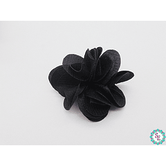 FLOR TELA 5 PETALOS  PQ NEGRA PARA PEGAR 35MM X 50 UND 