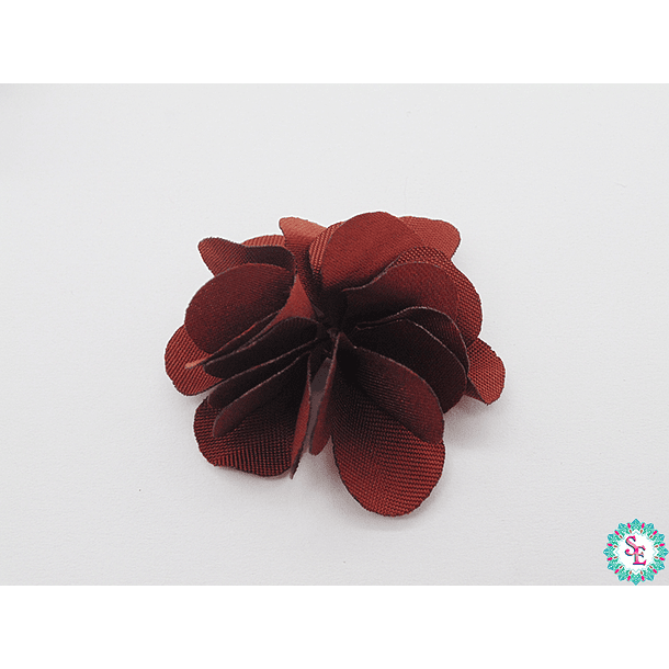 FABRIC FLOWER 5 PETALS COPPER RED PQ FOR GLUE 35MM X 50 UNIT