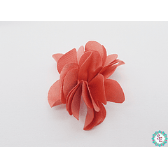 FABRIC FLOWER 5 PETALS PQ SALMON TO GLUE 35MM X 50 UNIT