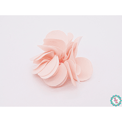 FLOR TELA 5 PETALOS PQ NUDE PARA PEGAR  35MM X 50 UND 