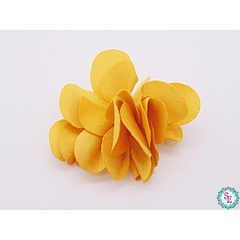 FABRIC FLOWER 5 PETALS PQ YELLOW BURN FOR P 35MM X 50 UNIT