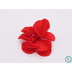 FABRIC FLOWER 5 PETALS RED PQ TO GLUE WITHOUT C 35MM X 50 UNIT