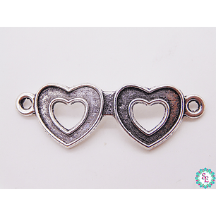 SAMAK PLATEADA CENTRO 23 DOS CORAZONES 37MM 