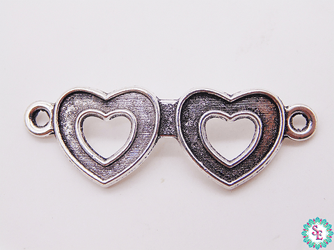 SAMAK PLATEADA CENTRO 23 DOS CORAZONES 37MM 