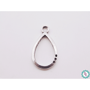 SAMAK PLATEADA DIJE 4 LAGRIMA SILUETA 10MM