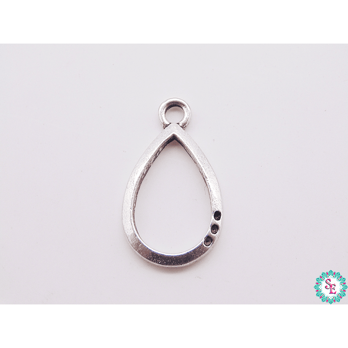 SAMAK PLATEADA DIJE 4 LAGRIMA SILUETA 10MM 1