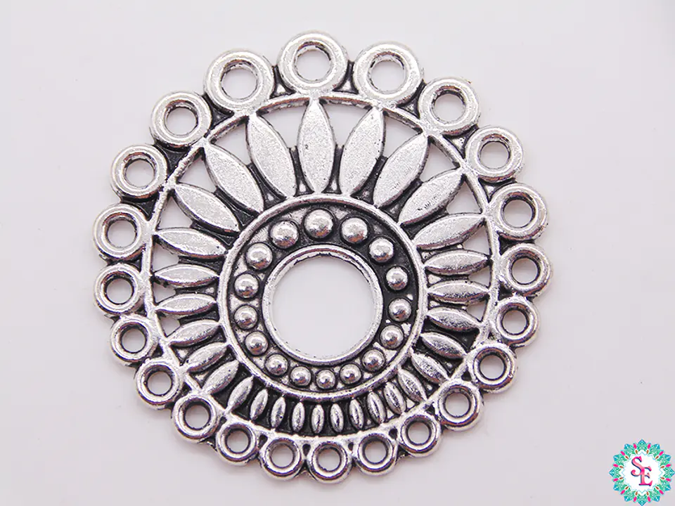 SAMAK NIQUEL HERRAJE SOL PUNTOS 39MM PAQUETE POR 3 UNIDADES APROX 1