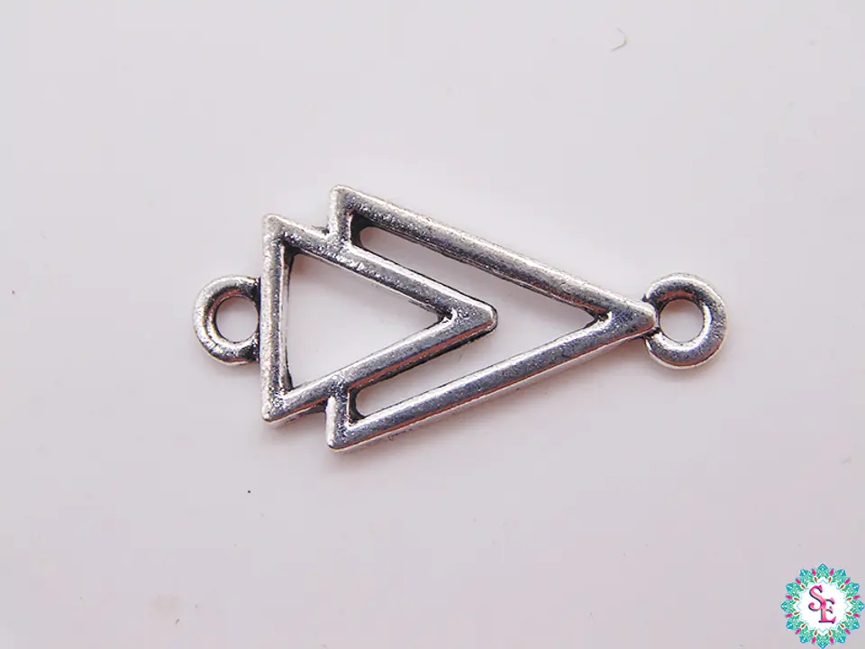 SAMAK PLATEADA CENTRO 78 TRIANGULO DOBLE 24MM PAQUETE POR 12 UNIDADES APROX 1