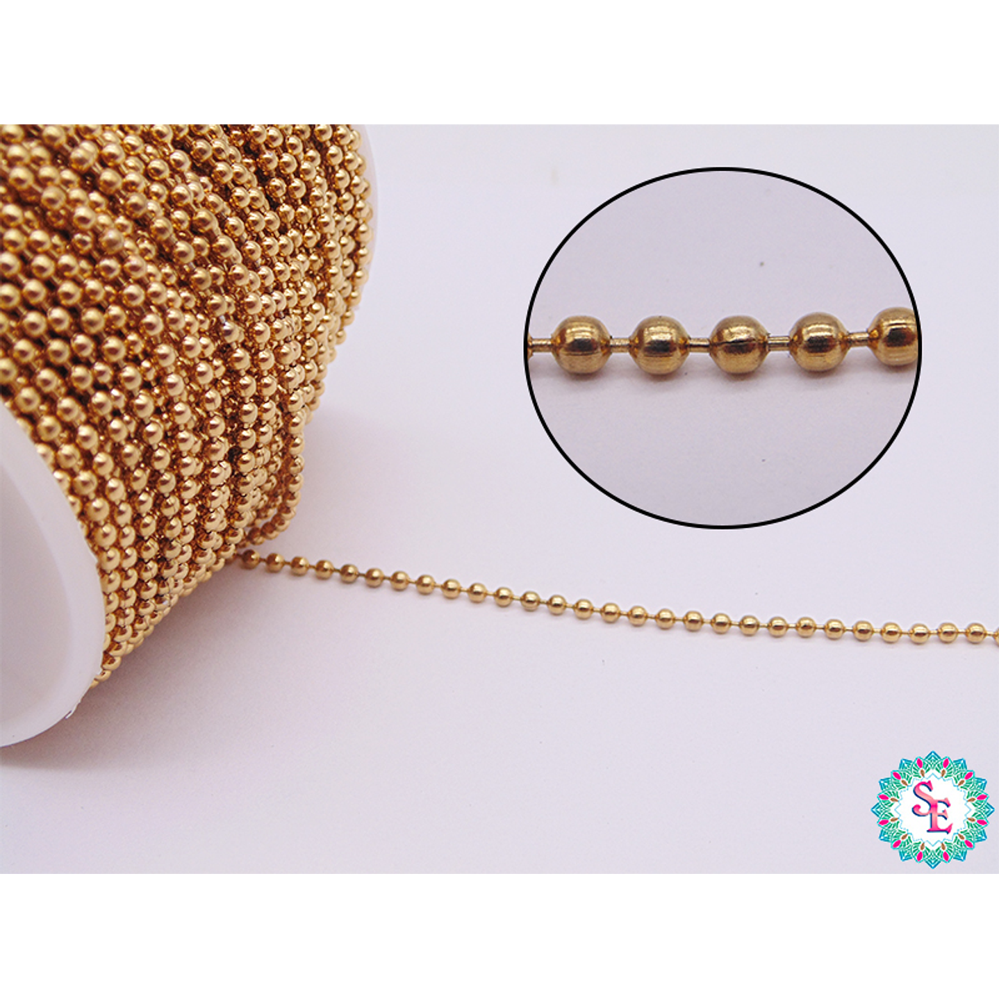  ACERO DORADO  CADENA PUNTICO 2MM 1