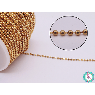  ACERO DORADO  CADENA PUNTICO 2MM