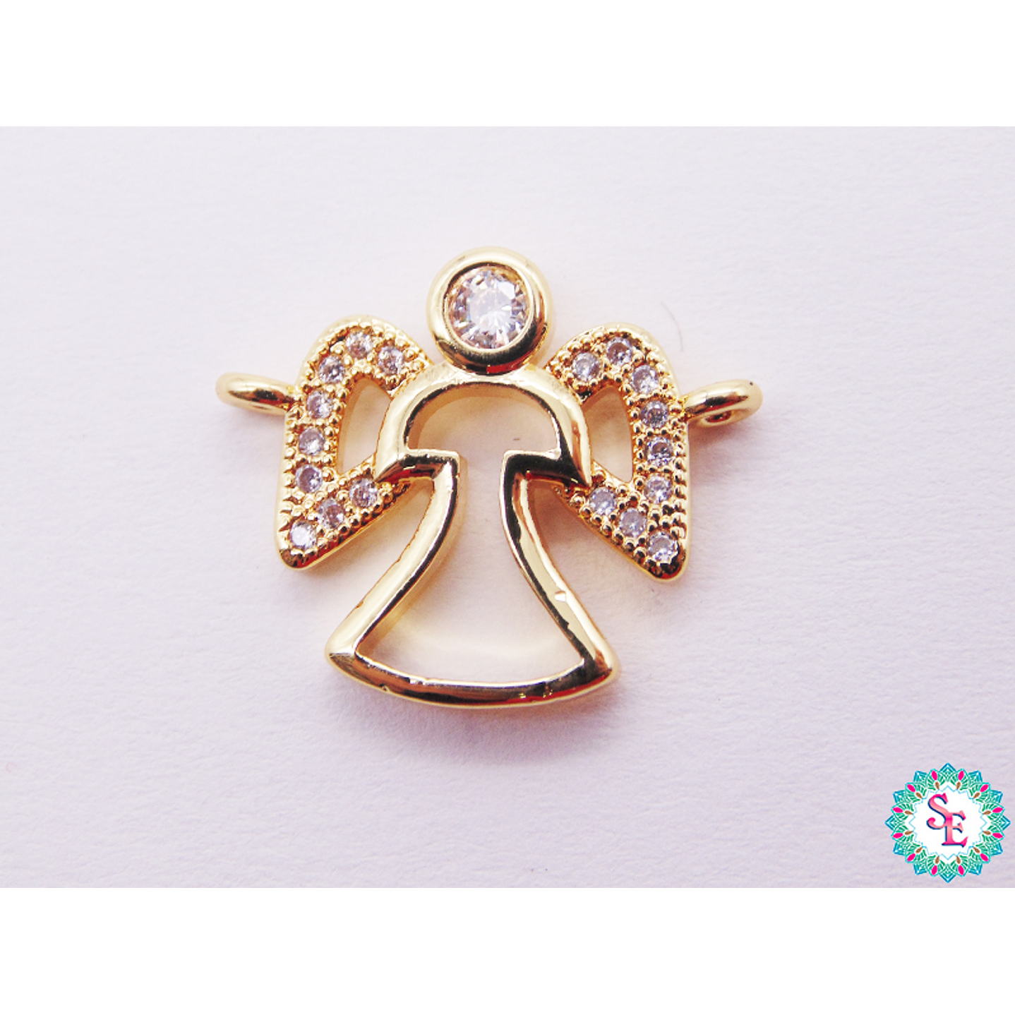 RODIO DORADO ANGEL CIRCON BLANCO 9.5*7.74MM 1