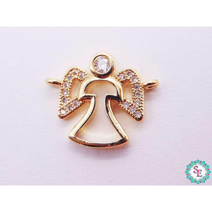 RODIO DORADO ANGEL CIRCON BLANCO 9.5*7.74MM 1