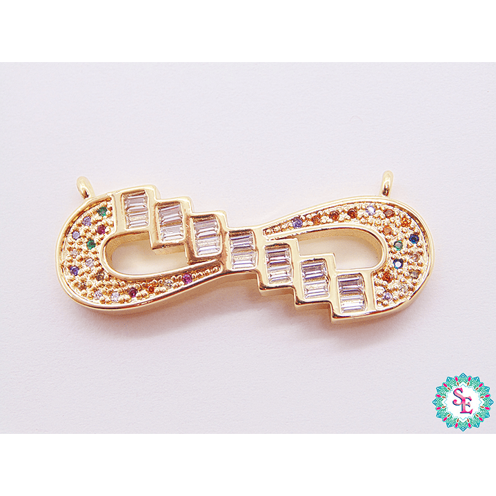 RODIO DORADO DIJE INFINITO CIRCON MIX BLANCO 35MM 1