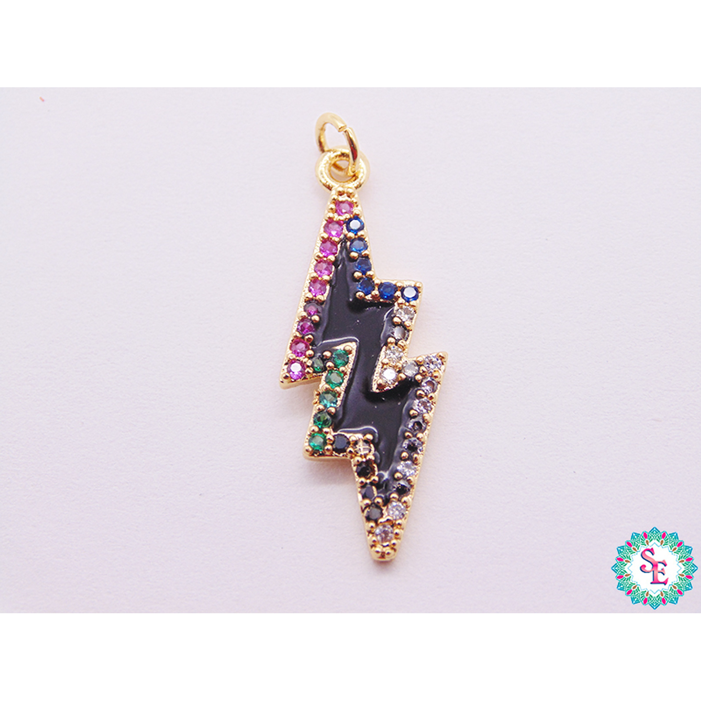 RODIO DORADO RAYO NEGRO CIRCON MIX 25.35MM  1