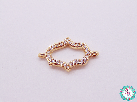 RODIO DORADO TERMINAL MANO HAMSA SILUETA CIRCON BLA 19.56MM