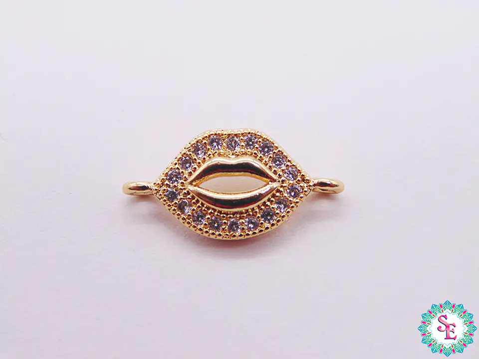 RODIO DORADO TERMINAL BESO PQ CIRCON BLANCO 17.41MM 1