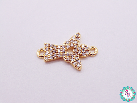 RODIO DORADO TERMINAL ANGEL PQ  CIRCON BLANCO 18.35MM