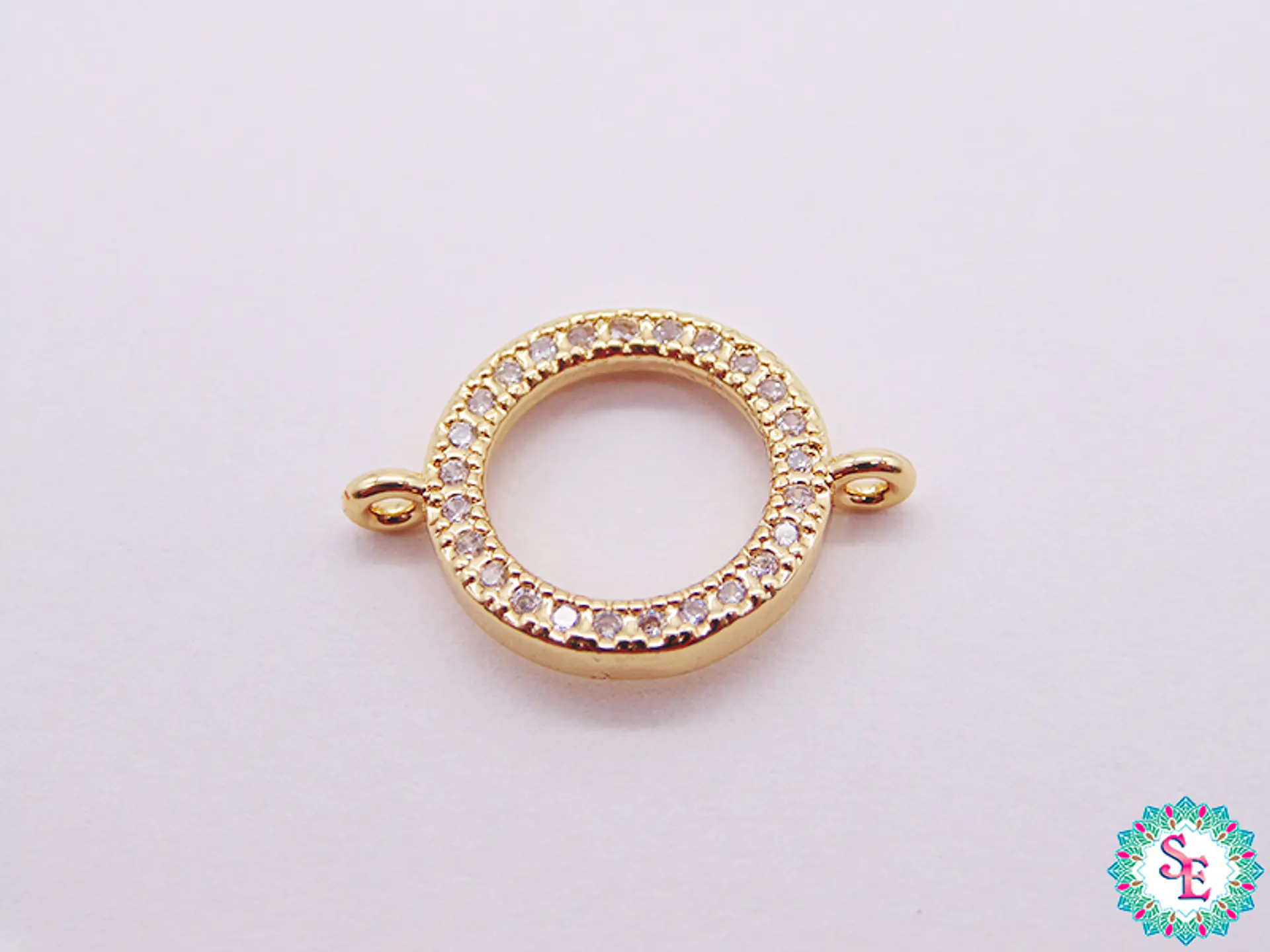 RODIO DORADO TERMINAL ARO SENCILLO  CIRCON BL 12.61MM 1