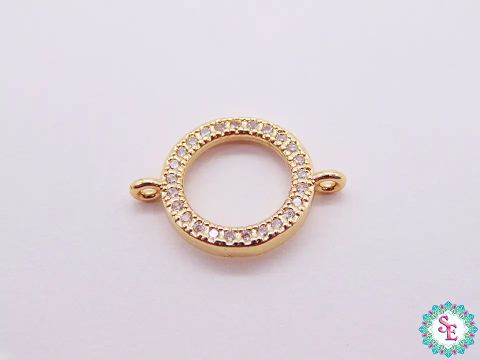 RODIO DORADO TERMINAL ARO SENCILLO  CIRCON BL 12.61MM 1