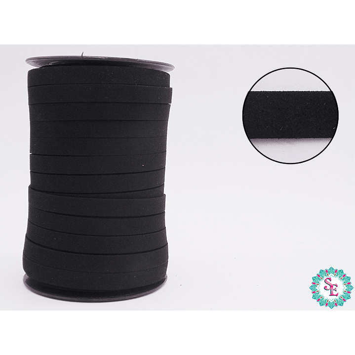 KOREAN FLAT LEATHER 10MM BLACK ROLL*50YRDS 1