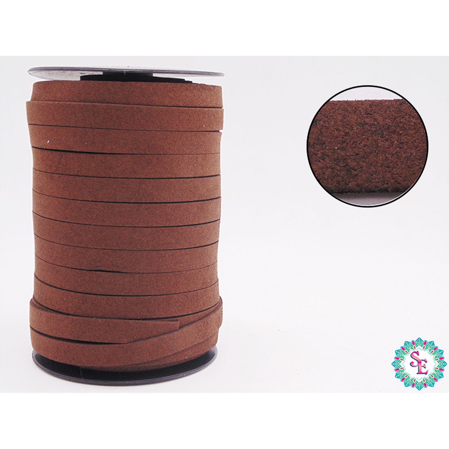 BROWN FLAT LEATHER 10MM ROLL*50 YARDS 1