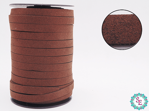 CUERO PLANO CAFE 10MM ROLLO*50YARDAS 